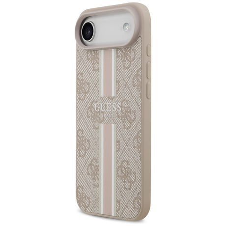 Husa de protectie Guess Hardcase 4G Printed Stripes MagSafe (GUHMP17MP4RPSP) compatibil cu iPhone 17 Air, Roz