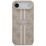 Husa de protectie Guess Hardcase 4G Printed Stripes MagSafe (GUHMP17MP4RPSP) compatibil cu iPhone 17 Air, Roz