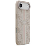 Husa de protectie Guess Hardcase 4G Printed Stripes MagSafe (GUHMP17MP4RPSP) compatibil cu iPhone 17 Air, Roz