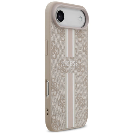 Husa de protectie Guess Hardcase 4G Printed Stripes MagSafe (GUHMP17MP4RPSP) compatibil cu iPhone 17 Air, Roz