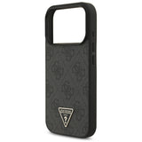 Husa de protectie Guess Hardcase 4G Triangle Logo MagSafe with Cord Strap (GUHMP17XP4TSDPPSK) compatibil cu iPhone 17 Pro Max, Negru