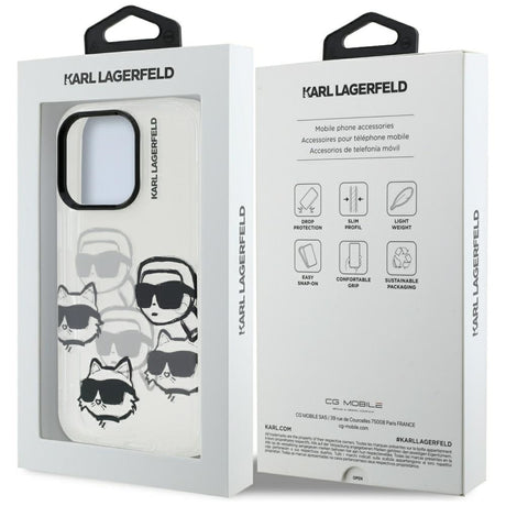 Husa de protectie Karl Lagerfeld IML compatibil cu iPhone 16 Pro Max, Transparent