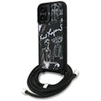 Husa de protectie Karl Lagerfeld Saffiano MagSafe Crossbody (KLHCP16SPGGRMPCK) compatibil cu iPhone 16, Negru