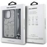 Husa de protectie Karl Lagerfeld Saffiano MagSafe Crossbody (KLHCP16LPGGRMPCG) compatibil cu iPhone 16 Pro, Gri
