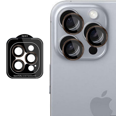 Folie de protectie 3mk Lens Protection Pro compatibil cu iPhone 16 Pro / iPhone 16 Pro Max, Rose Brown