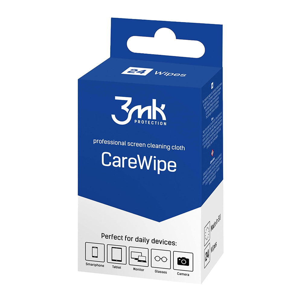Componenta 3mk Screen Cleaning Cloth CareWipe (set de 24), Smartphone/Tablet/Monitor/Glasses/Camera, Antistatic, Fragrances, Alb