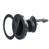 Suport 3mk Magnetic MagHolder, for Air Vent, iPhone, MagSafe Technology, 16 Magnets, Negru