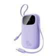 Baterie externa Baseus EnerFill FC31 Qpow 3 (E0028C02), USB-C/Lightning Cables, 10000mAh, 45W, Digital Display, Nebula Purple