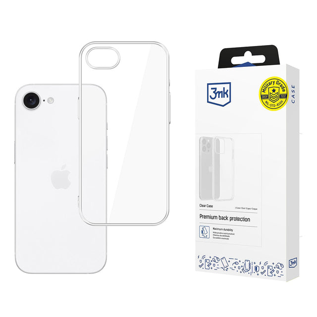 Husa de protectie 3mk Clear compatibil cu iPhone 16e / iPhone 17e, Transparent
