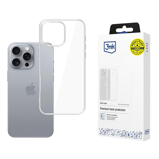 Husa de protectie 3mk Clear compatibil cu iPhone 16 Pro, Transparent