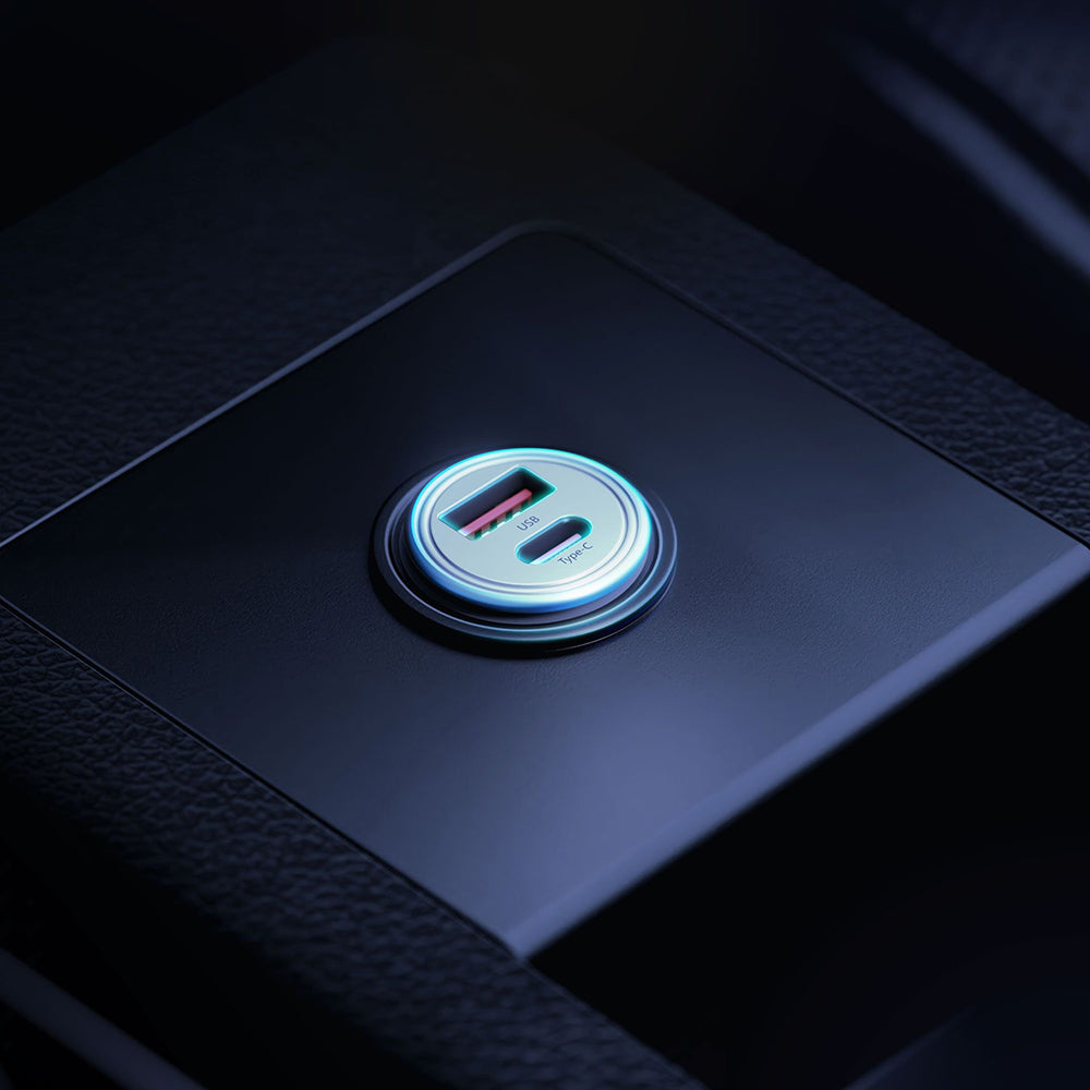Incarcator 3mk Car Hyper, USB-A, Type-C, 30W, Durable Aluminium, Argintiu