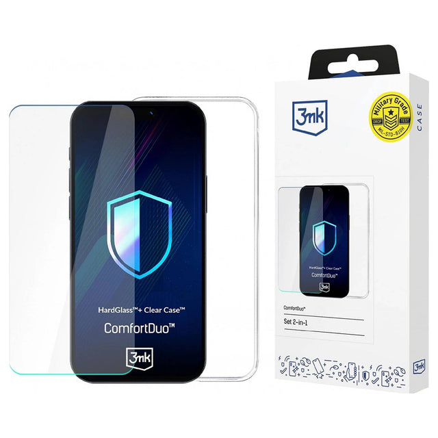Folie de protectie 3mk ComfortDuo Glass + Case compatibil cu Samsung Galaxy A26 5G, Transparent