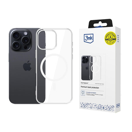 Husa de protectie 3mk Clear MagCase compatibil cu iPhone 16 Pro, Transparent