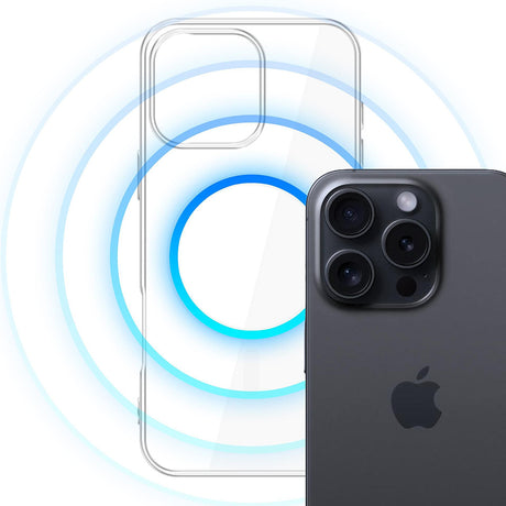 Husa de protectie 3mk Clear MagCase compatibil cu iPhone 16 Pro, Transparent