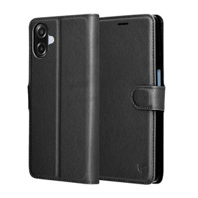 Husa de protectie Techsuit Leather Folio compatibil cu Samsung Galaxy A07 4G, Negru