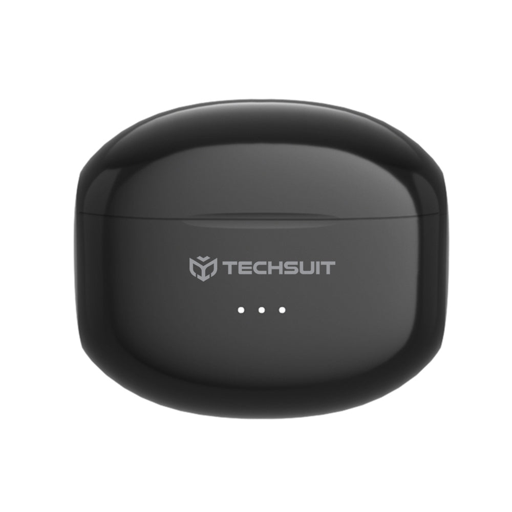 Casti Wireless, In-ear, 300mAh, USB-C, Tehnologie ANC, Control Tactil - Techsuit Audira Pro (CW1) - Black