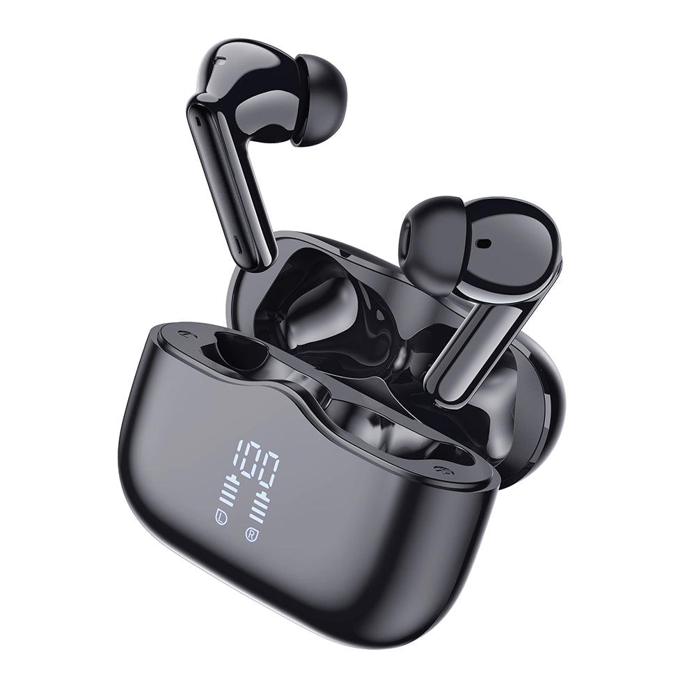 Casti Wireless, In-ear, 300mAh, ANC, ENC, 4 Mic - Techsuit VelarX One (CW2) - Black