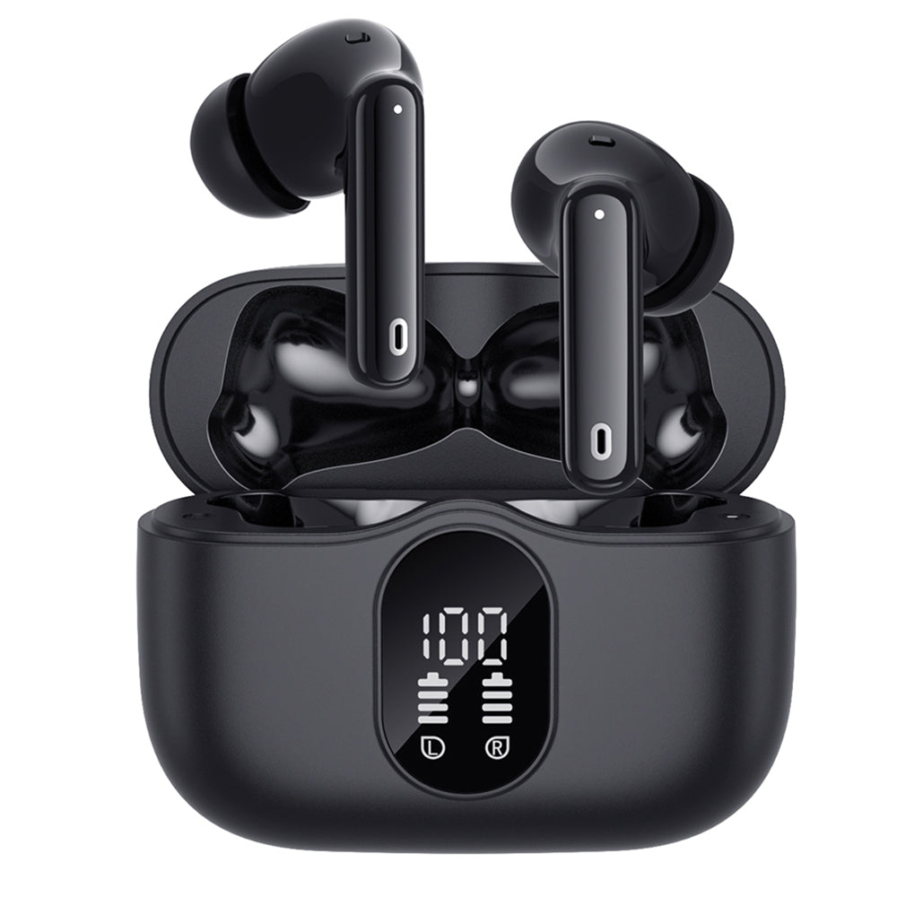 Casti Wireless Techsuit WaveBeat 100 (CW3), Bluetooth 5.4, ANC, Negru