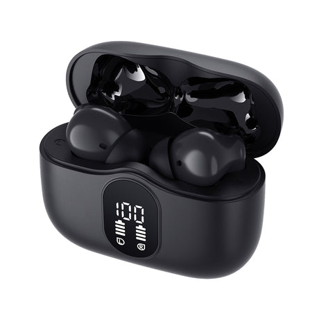 Casti Wireless Techsuit WaveBeat 100 (CW3), Bluetooth 5.4, ANC, Negru