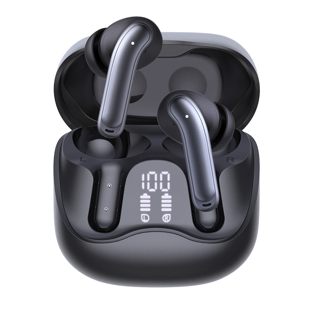 Casti Wireless Techsuit EchoFit Pro (CW5), BT5.4 ANC, Negru