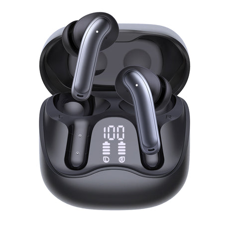 Casti Wireless Techsuit EchoFit Pro (CW5), BT5.4 ANC, Negru