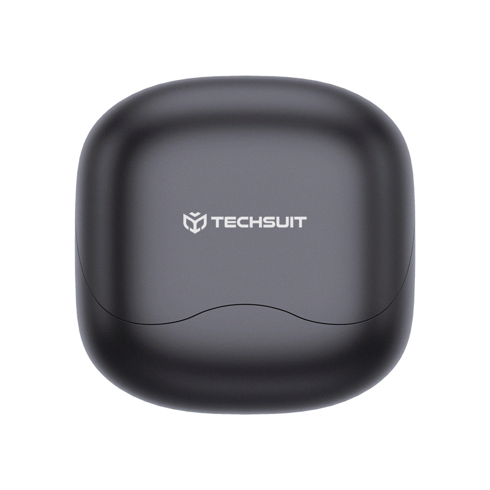 Casti Wireless Techsuit EchoFit Pro (CW5), BT5.4 ANC, Negru