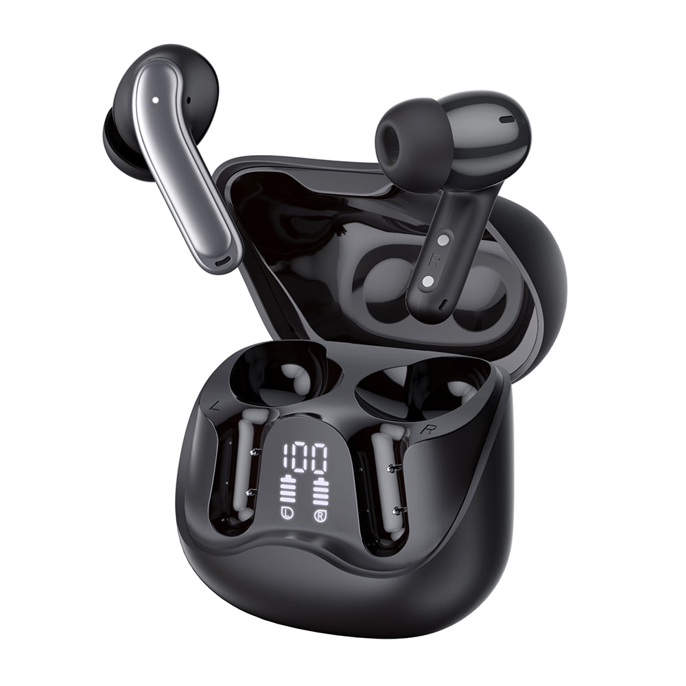 Casti Wireless Techsuit EchoFit Pro (CW5), BT5.4 ANC, Negru