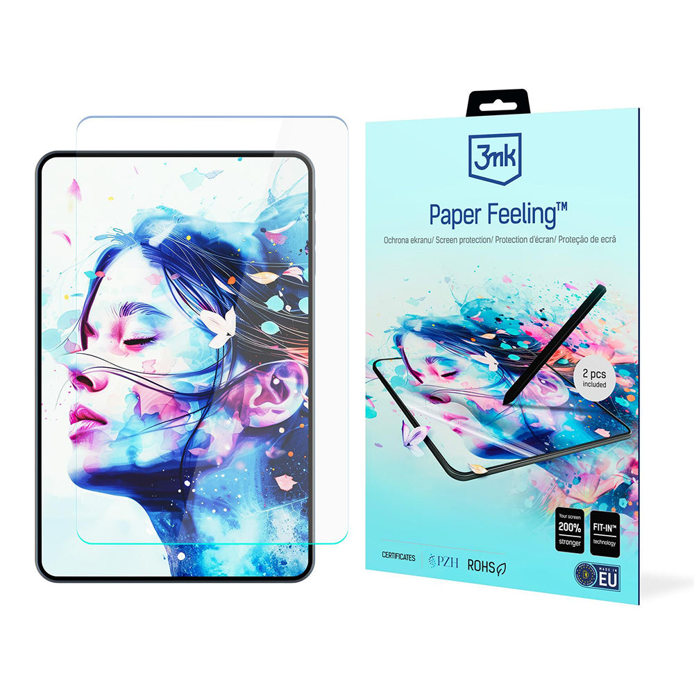 Husa de protectie tableta 3mk Paper Feeling (set de 2) compatibil cu iPad 10 (2022) 10.9 / 11 (2025), Transparent
