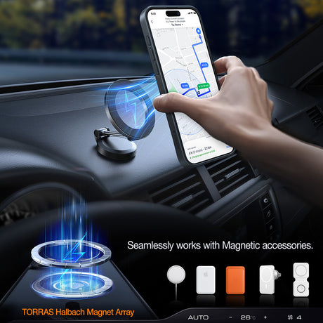Husa de protectie Torras Pstand compatibil cu iPhone 17 Pro Max, Negru