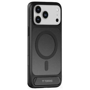 Husa de protectie Torras Pstand compatibil cu iPhone 17 Pro Max, Negru