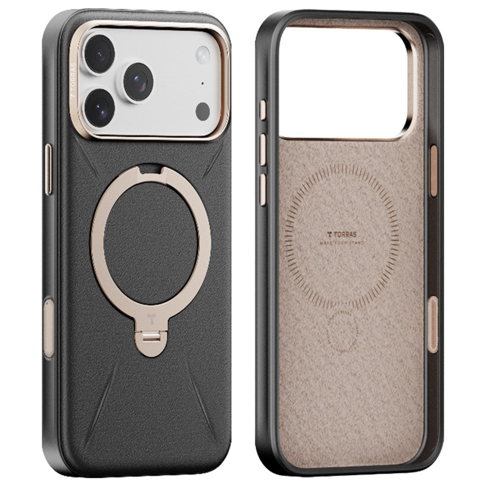 Husa de protectie Torras QPRO Leather Series compatibil cu iPhone 17 Pro Max, Negru