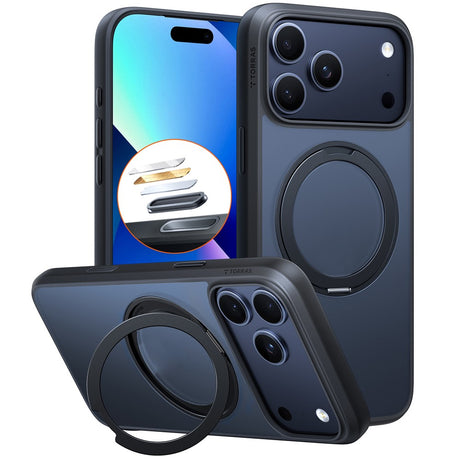 Husa de protectie Torras Ostand Pro MagSafe Series compatibil cu iPhone 17 Pro, Negru