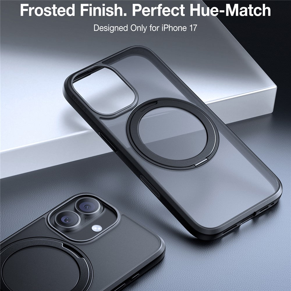 Husa de protectie Torras Ostand Pro MagSafe Series compatibil cu iPhone 17, Negru