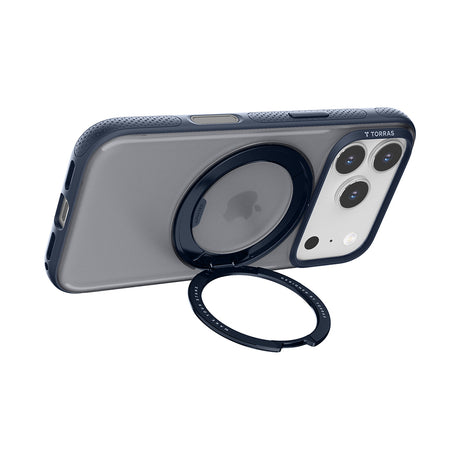 Husa de protectie Torras Ostand R Fitness Series compatibil cu iPhone 17 Pro, Bleumarin