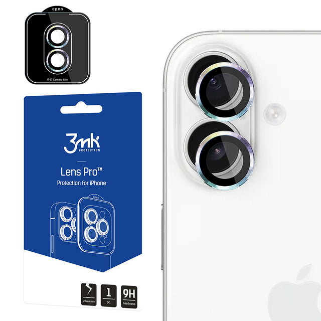 Folie de protectie 3mk Lens Protection Pro compatibil cu iPhone 17, Curcubeu