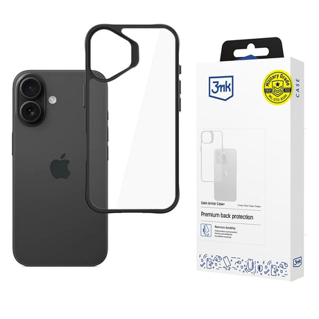 Husa de protectie 3mk Satin Armor + compatibil cu iPhone 17, Negru