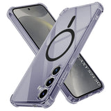 Husa de protectie Techsuit Shockproof Clear Silicone MagSafe compatibil cu Samsung Galaxy S24, Negru Fumuriu