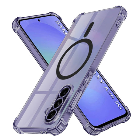 Husa de protectie Techsuit Shockproof Clear Silicone MagSafe compatibil cu Samsung Galaxy A36 5G, Negru Fumuriu