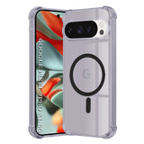 Husă Techsuit Shockproof Clear Silicone MagSafe pentru Google Pixel 9 Pro XL, negru fumuriu