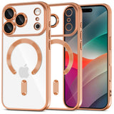 Husa de protectie Techsuit Luxury Crystal MagSafe compatibil cu iPhone 17 Pro Max, Portocaliu