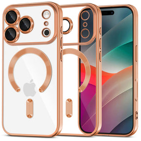 Husa de protectie Techsuit Luxury Crystal MagSafe compatibil cu iPhone 17 Pro, Portocaliu