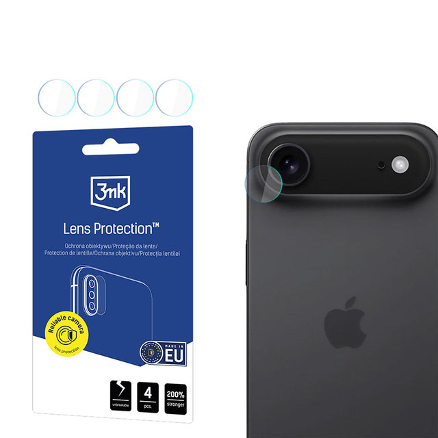 Folie de protectie 3mk Lens Protection (set de 4) compatibil cu iPhone 17 Air, Transparent