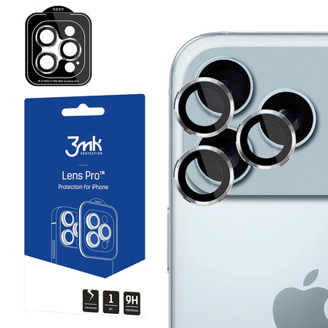Folie de protectie 3mk Lens Protection Pro compatibil cu iPhone 17 Pro / iPhone 17 Pro Max, Argintiu
