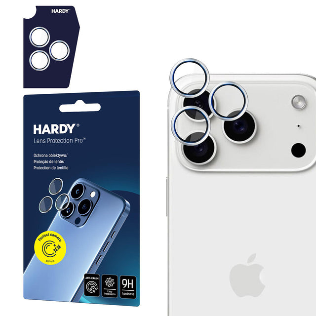 Folie de protectie 3mk Hardy Lens Protection Pro compatibil cu iPhone 17 Pro / iPhone 17 Pro Max, Argintiu