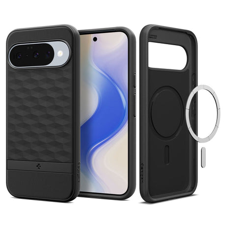 Husa de protectie Spigen Caseology Parallax MagSafe (ACS09708) compatibil cu Google Pixel 10 / 10 Pro, Negru Mat