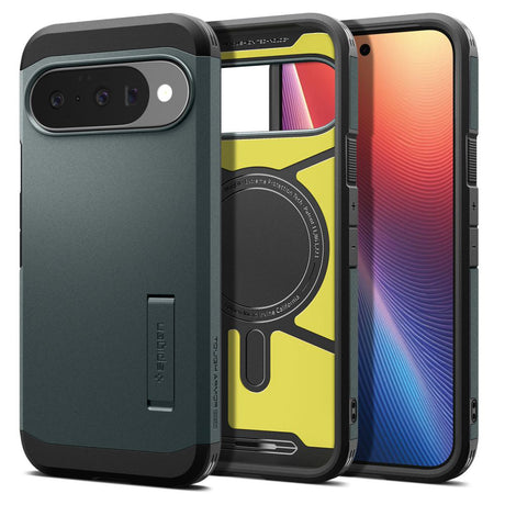 Spigen Tough Armor MagSafe zöld tok Google Pixel 10 / Pixel 10 Pro készülékhez