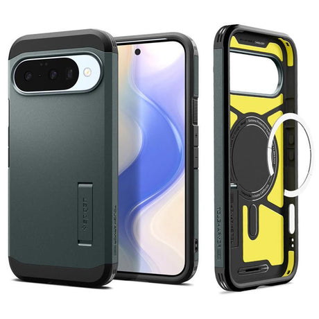 Spigen Tough Armor MagSafe zöld tok Google Pixel 10 / Pixel 10 Pro készülékhez