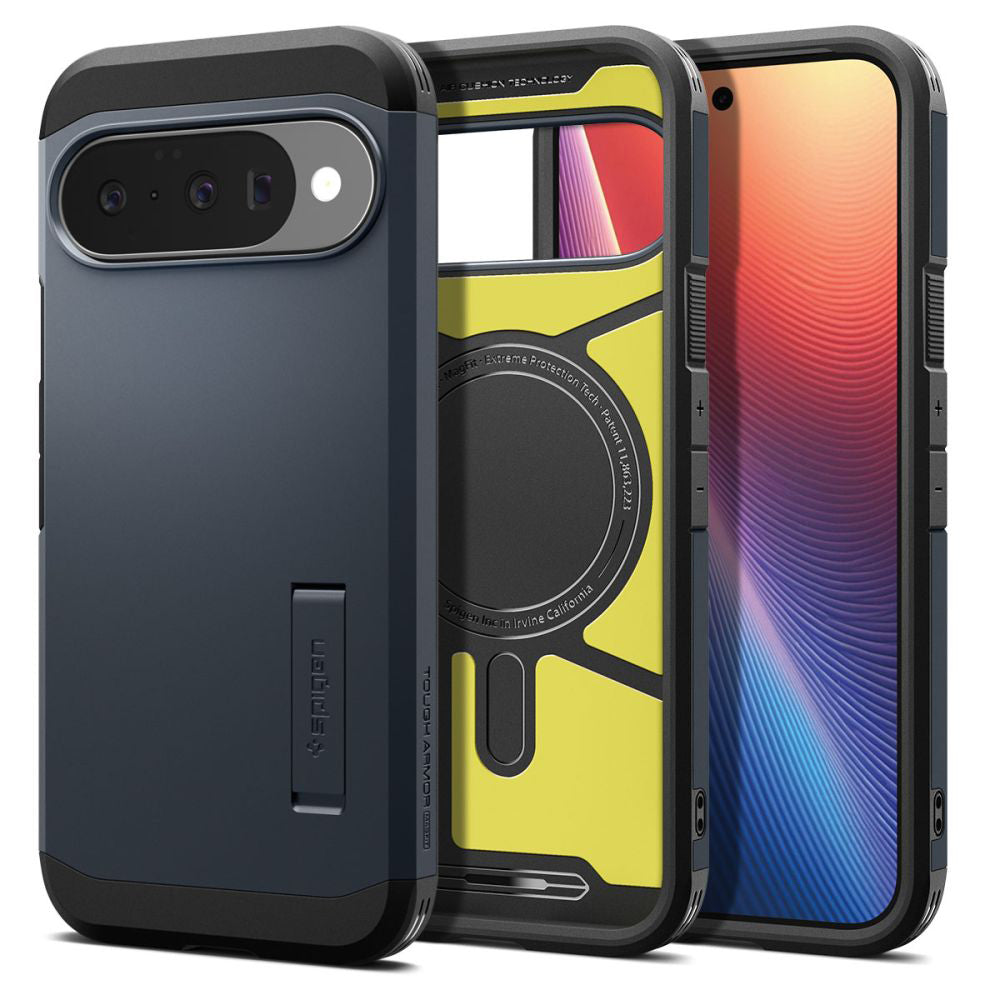 Husa de protectie Spigen Tough Armor MagSafe (ACS09706) compatibil cu Google Pixel 10 / 10 Pro, Metal Slate