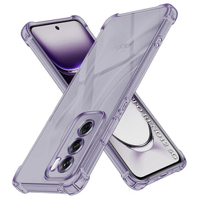 Husa de protectie Techsuit Shockproof Clear Silicone compatibil cu Oppo Reno12, Negru Fumuriu