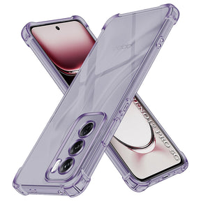 Husa de protectie Techsuit Shockproof Clear Silicone compatibil cu Oppo Reno12 Pro, Negru Fumuriu